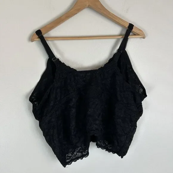TORRID Women's Black Unlined Lace Bralette Size 5X Romantic Bra Top Whimsigoth - Picture 5 of 6